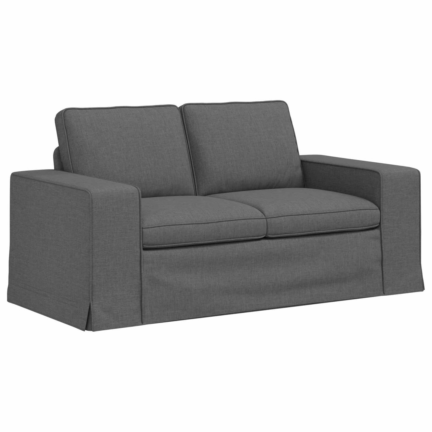 Sofa Set 2 stk. Dunkelgrau Stoff