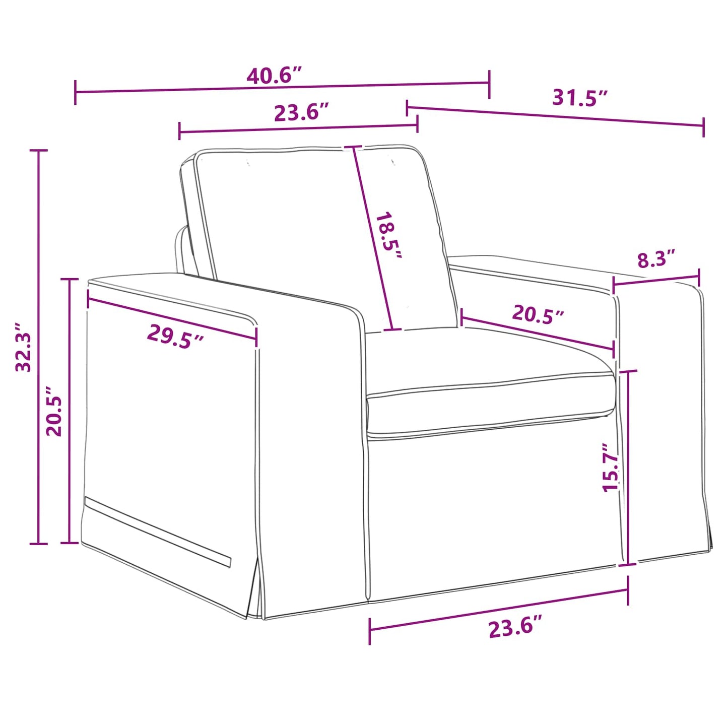 Sofa Set 2 stk. Dunkelgrau Stoff