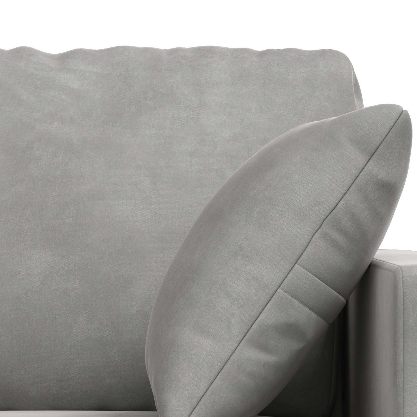 Sofa Set 2 Stk. Hellgrau Samt