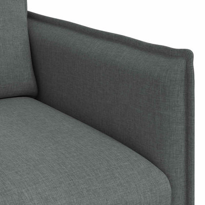 Sofa Set 2 stk. Dunkelgrau Stoff