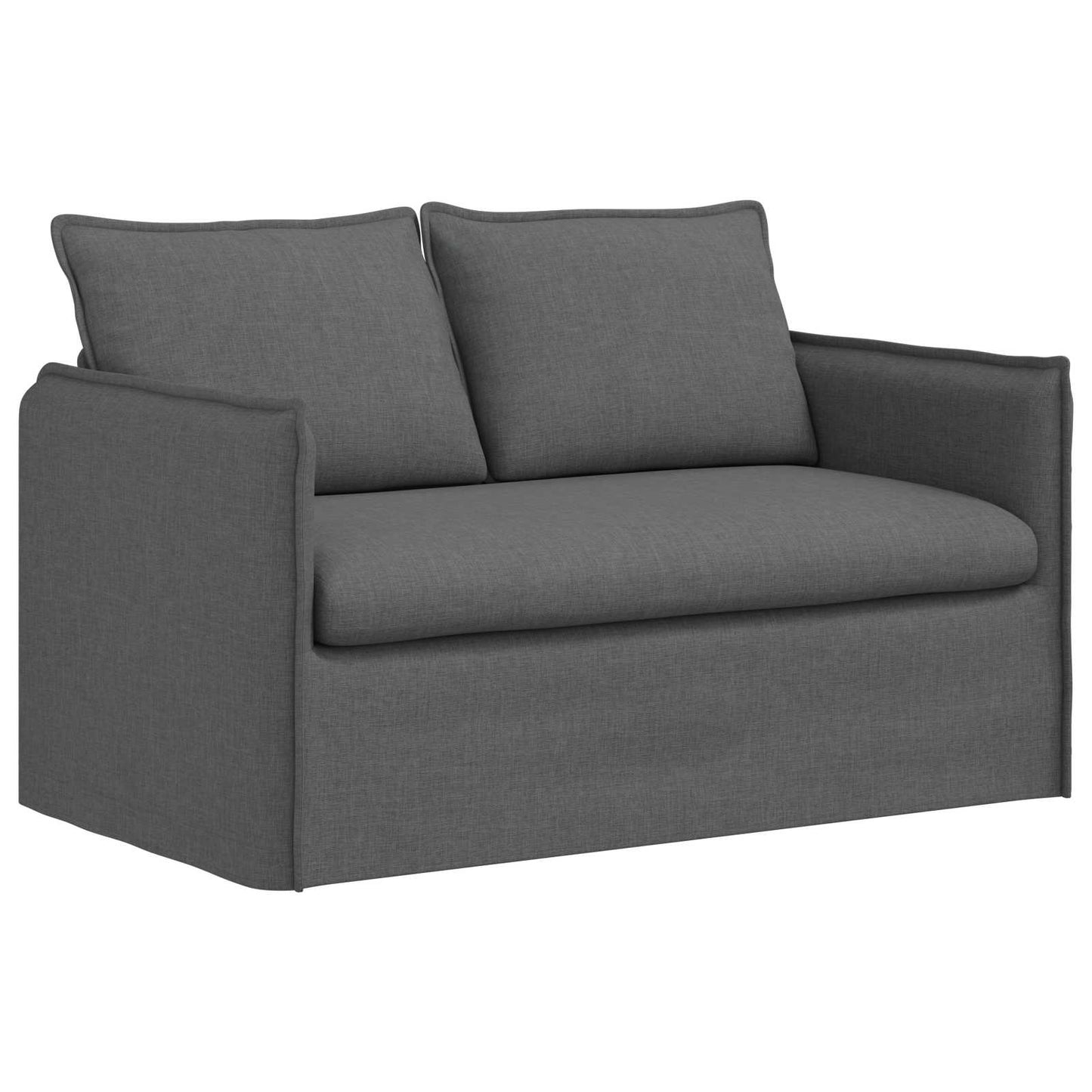 Sofa Set 2 stk. Dunkelgrau Stoff