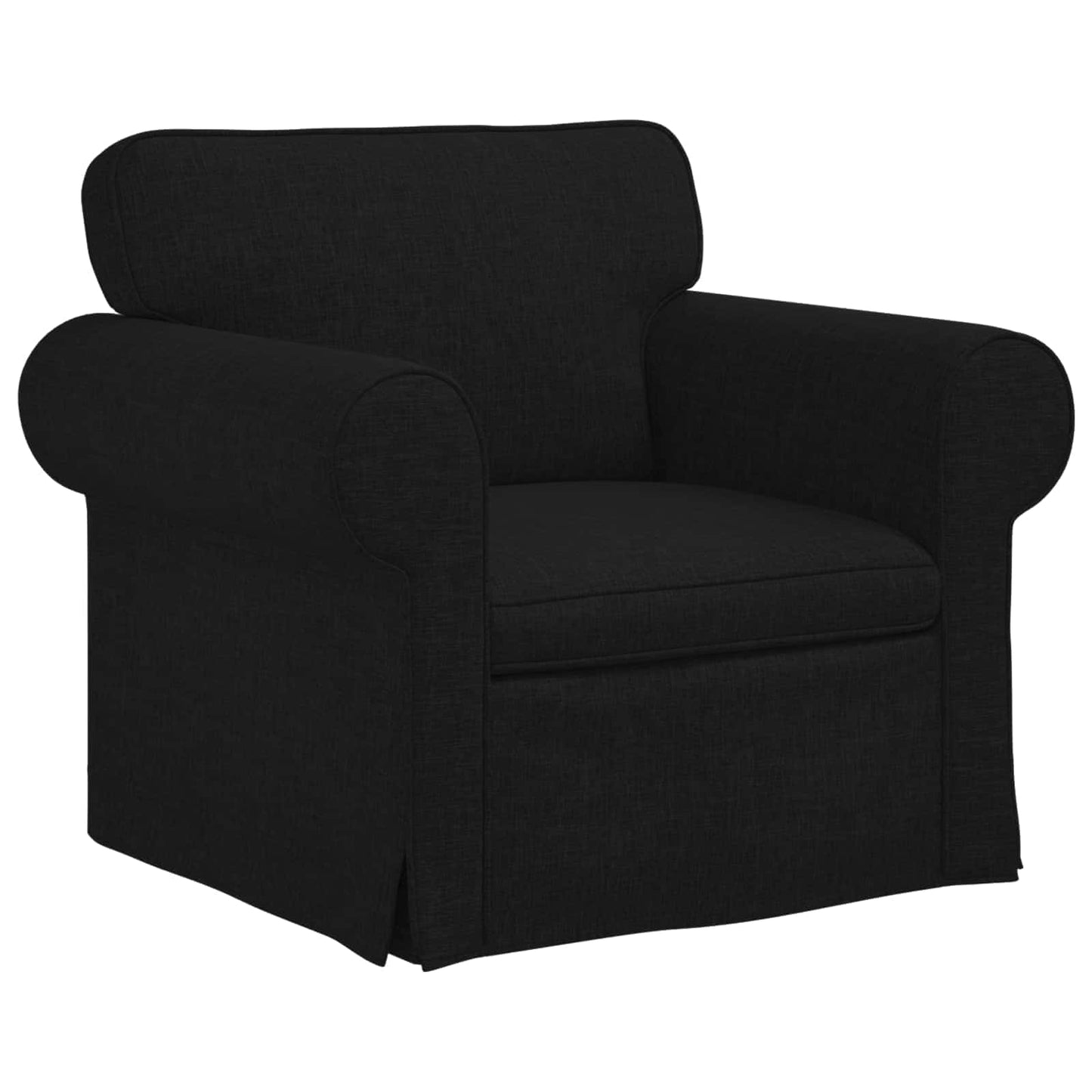 Sofa Set 2 stk. Schwarz Stoff