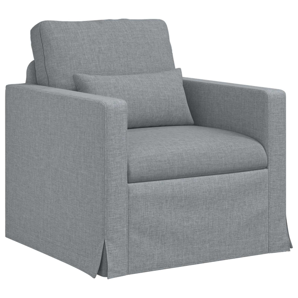 Sofa Set 2 stk. Hellgrau Stoff