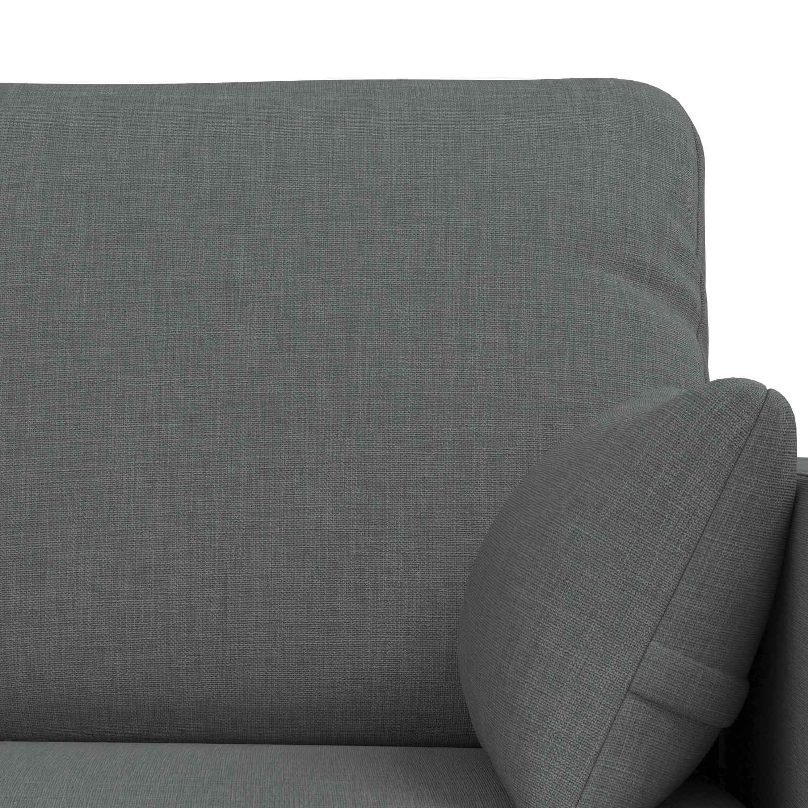 Sofa Set 2 stk. Dunkelgrau Stoff