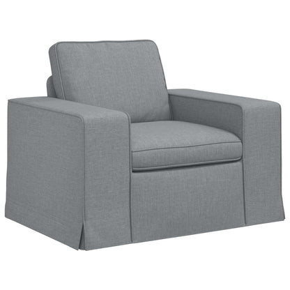 Sofa Set 2 stk. Hellgrau Stoff