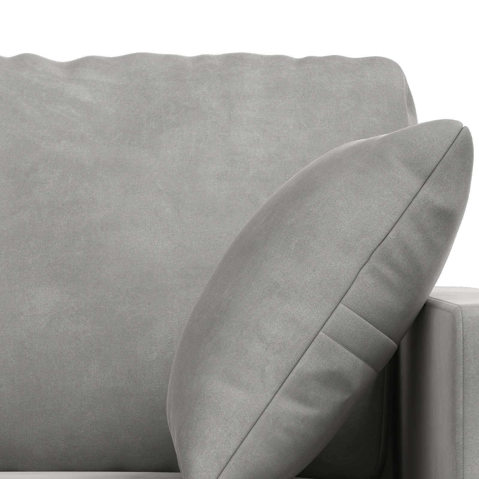Sofa Set 2 Stk. Hellgrau Samt
