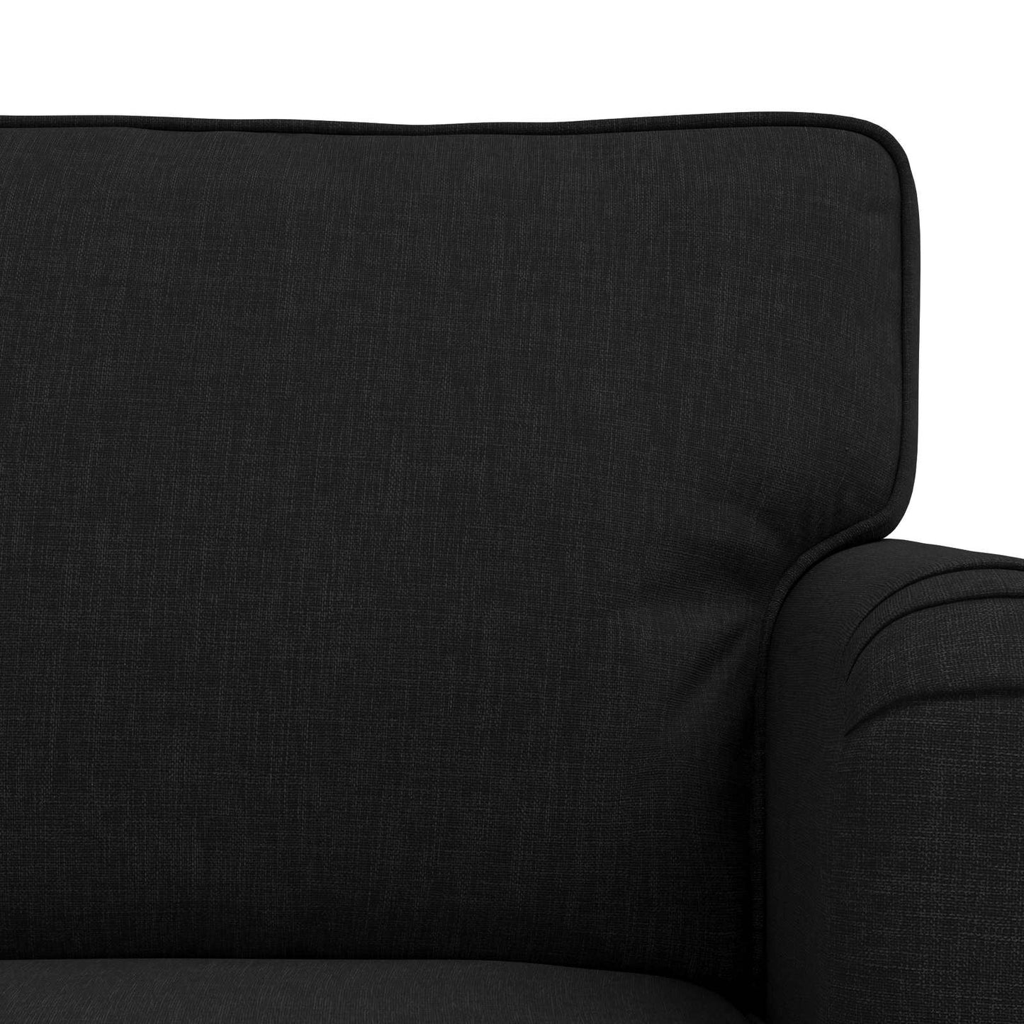 Sofa Set 2 stk. Schwarz Stoff