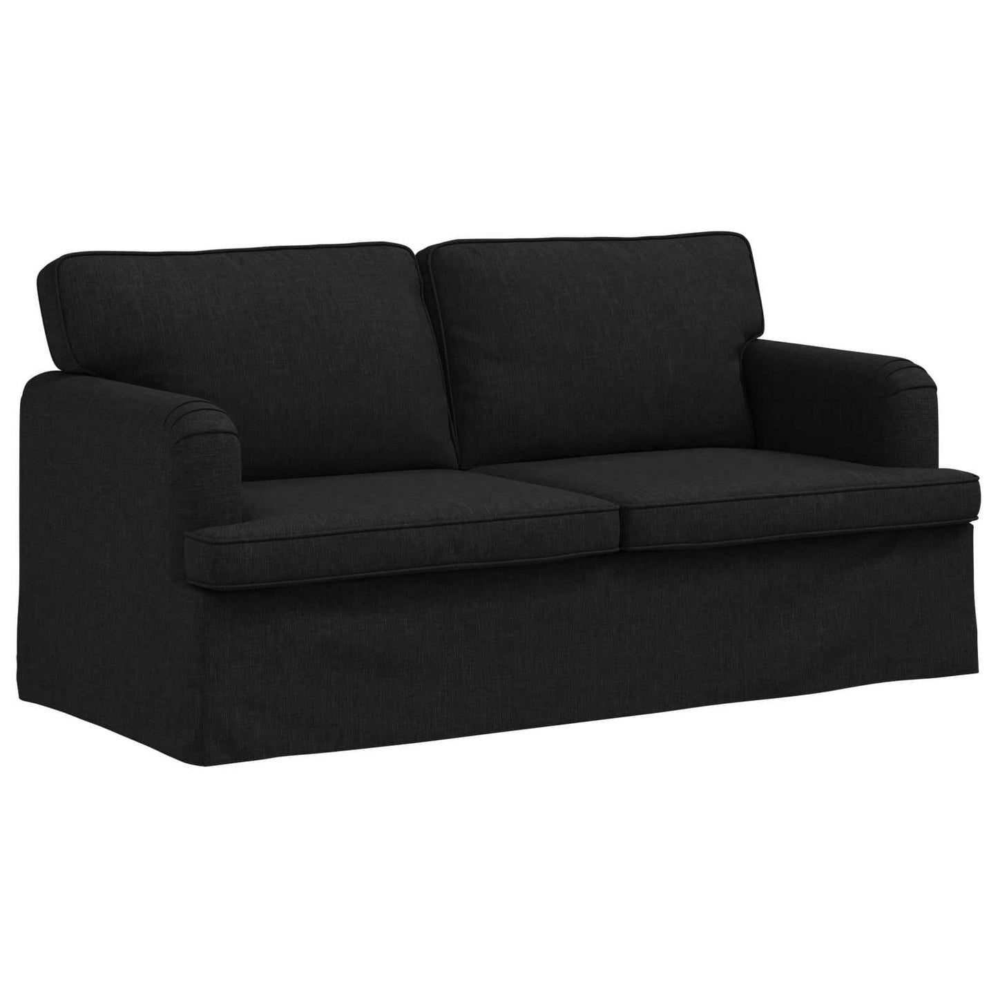 Sofa Set 2 stk. Schwarz Stoff