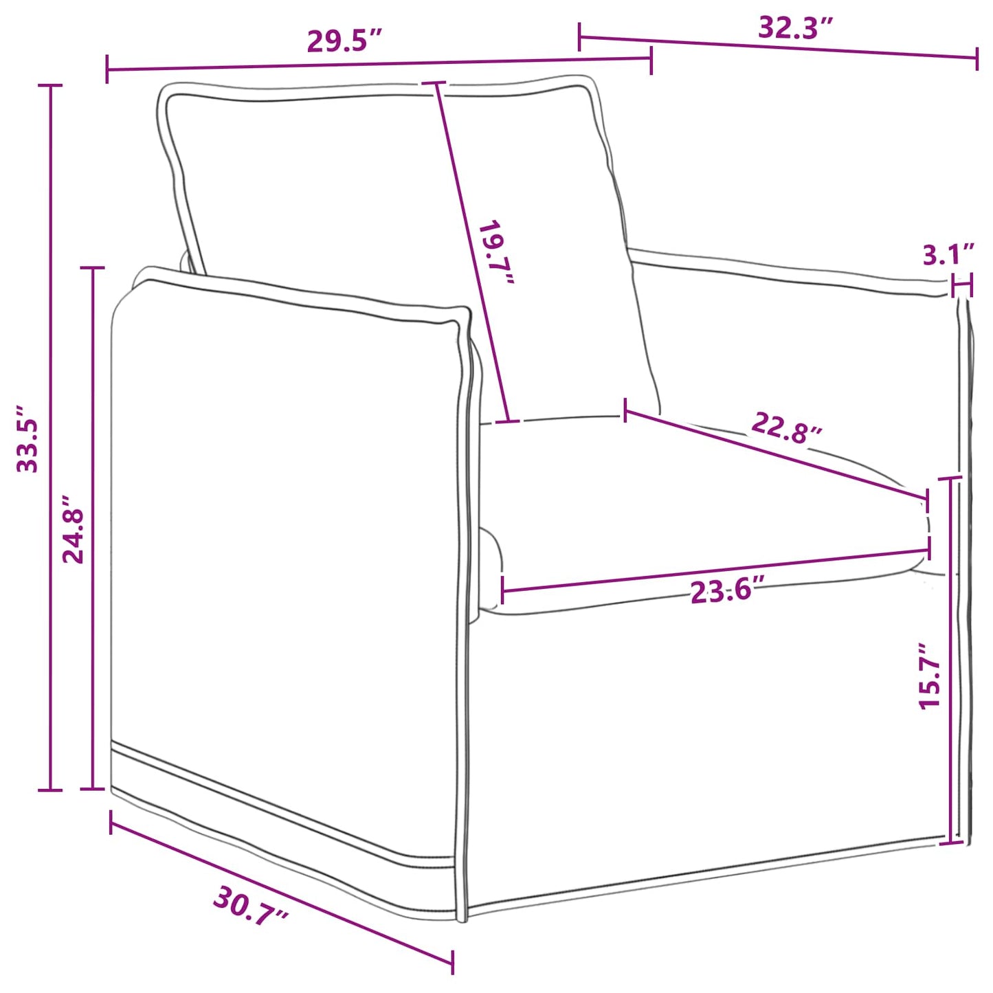 Sofa Set 2 stk. Dunkelgrau Stoff