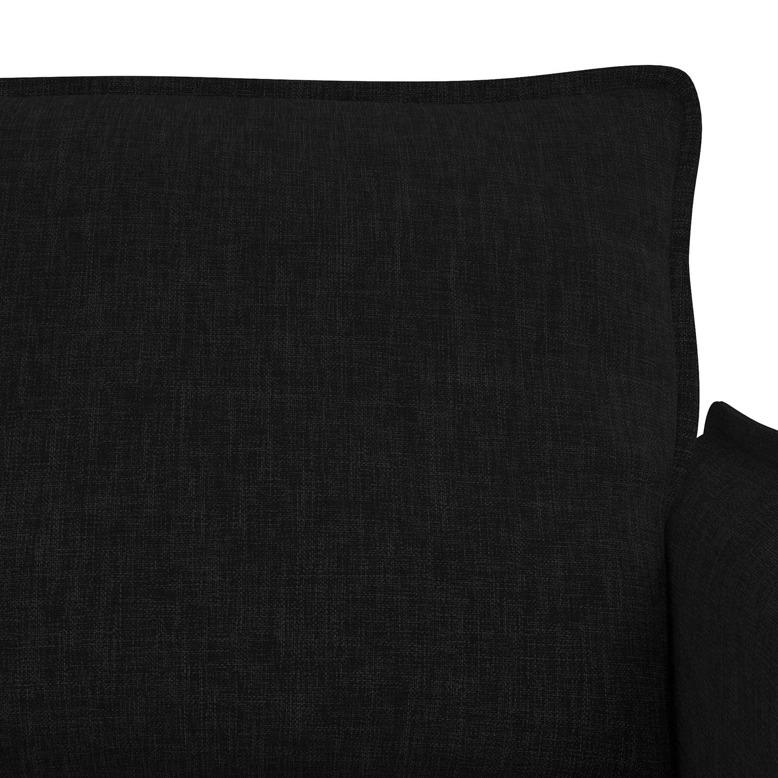 Sofa Set 2 stk. Schwarz Stoff