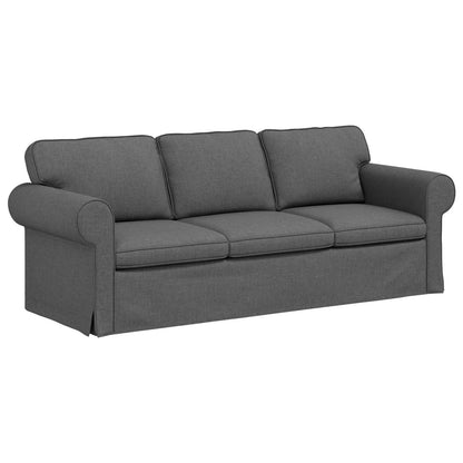 Sofa Set 2 stk. Dunkelgrau Stoff