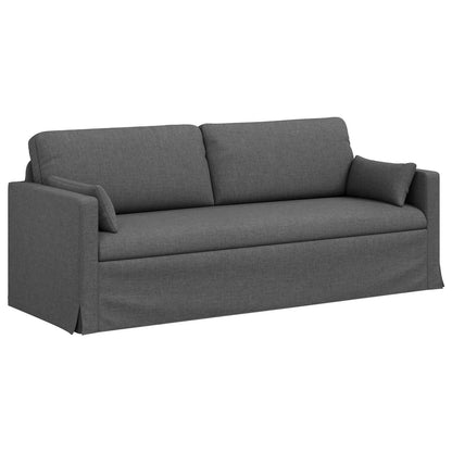 Sofa Set 2 stk. Dunkelgrau Stoff
