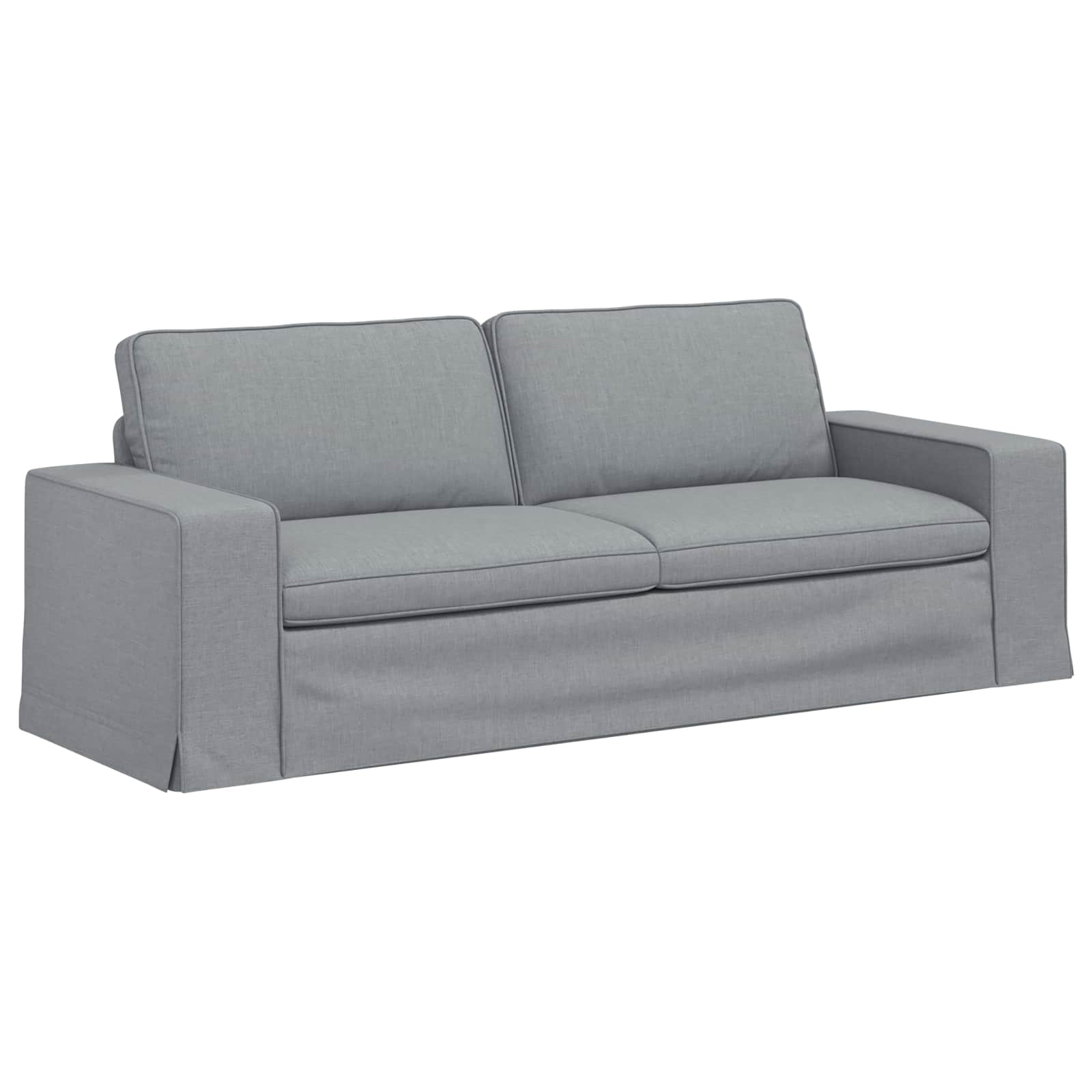 Sofa Set 2 stk. Hellgrau Stoff