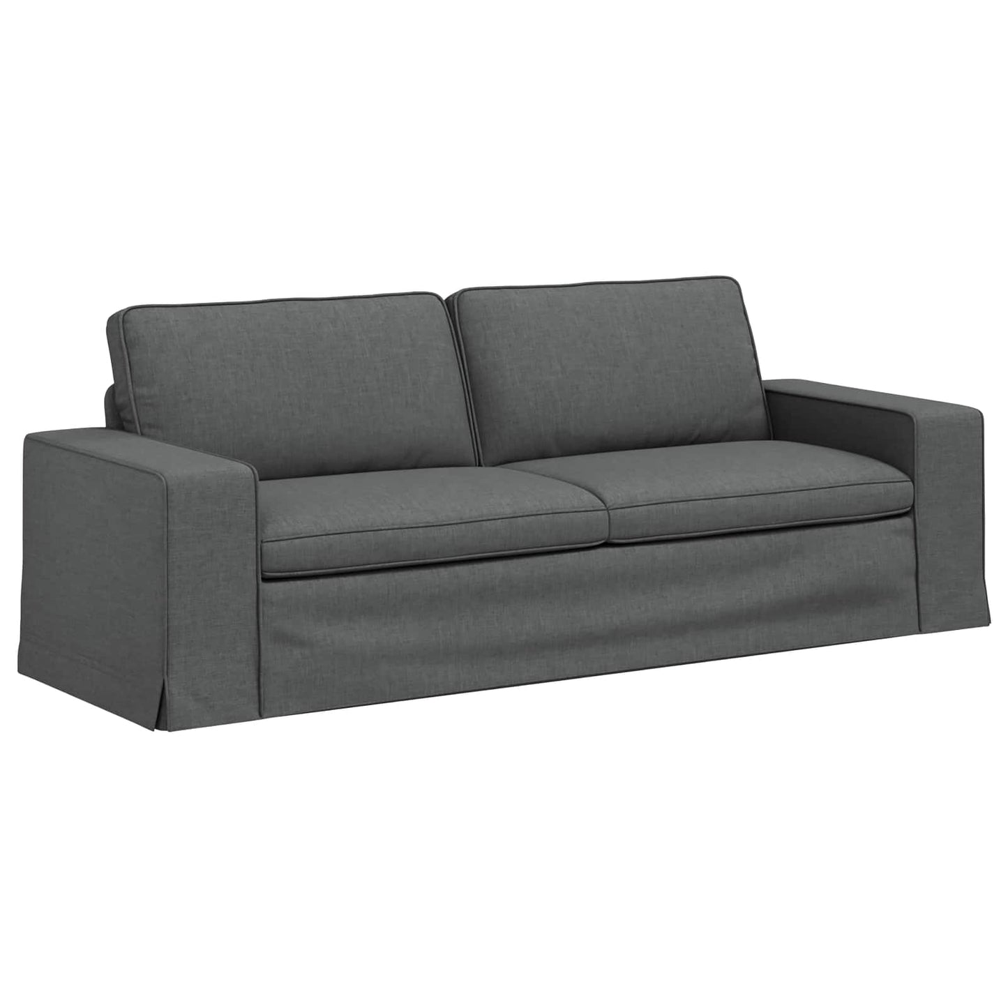 Sofa Set 2 stk. Dunkelgrau Stoff