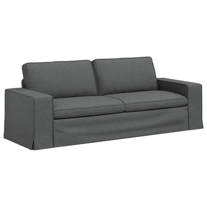 Sofa Set 2 stk. Dunkelgrau Stoff