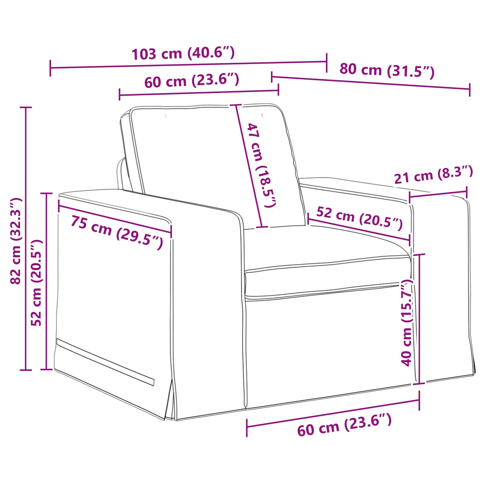 Sofa Set 2 stk. Dunkelgrau Stoff