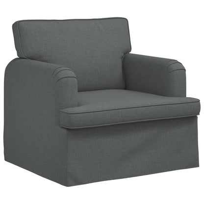 Sofa Set 2 stk. Dunkelgrau Stoff