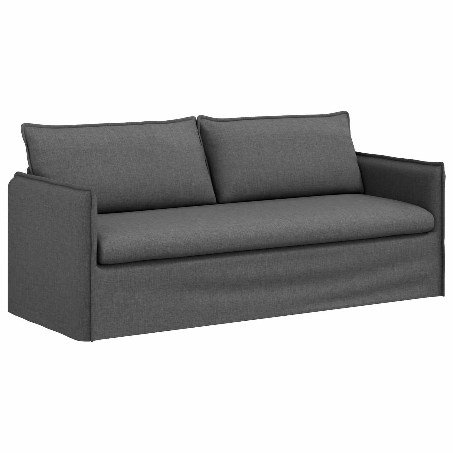 Sofa Set 2 stk. Dunkelgrau Stoff