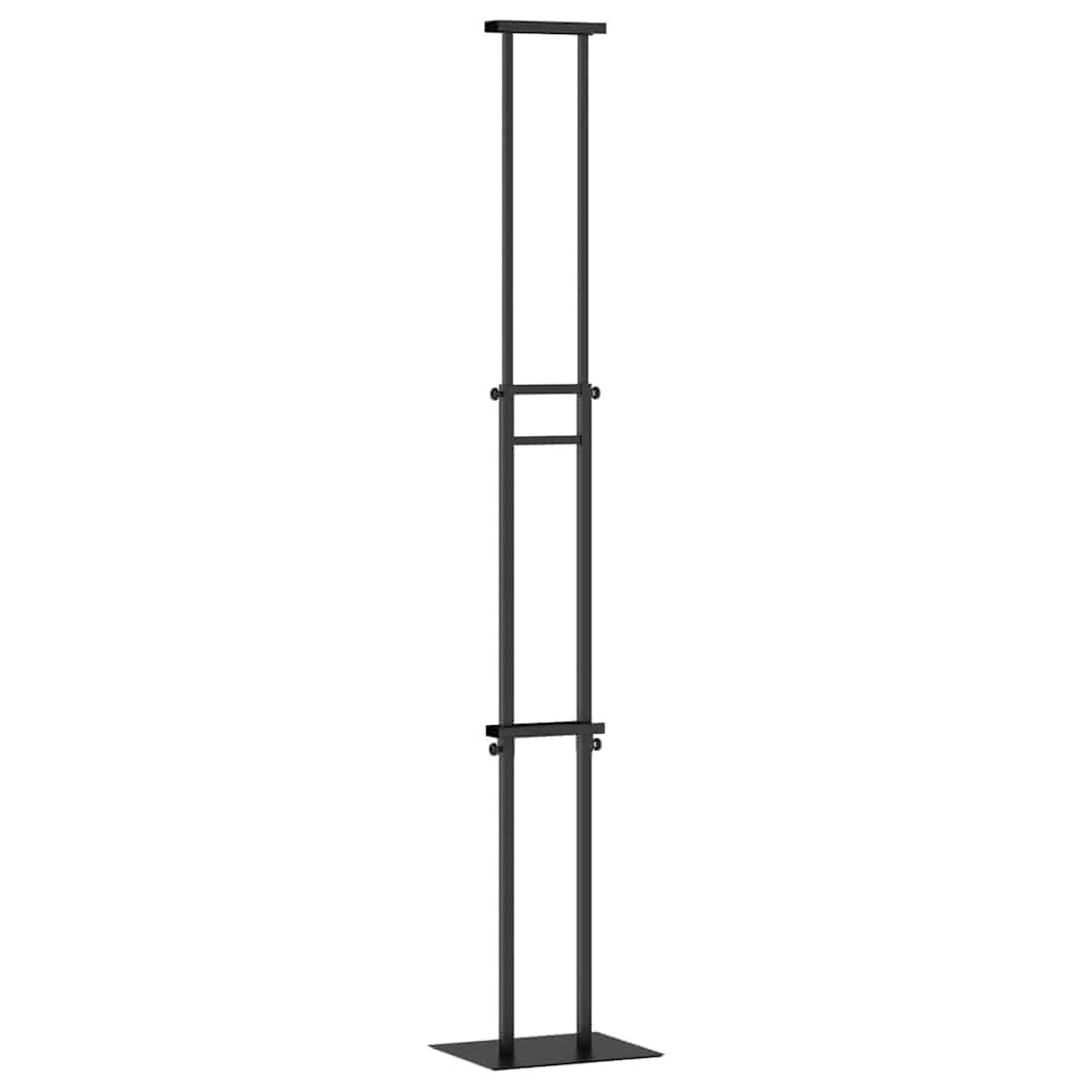 Messestände 2 stk. Schwarz 30 x 23,5 x 210 cm Stahl