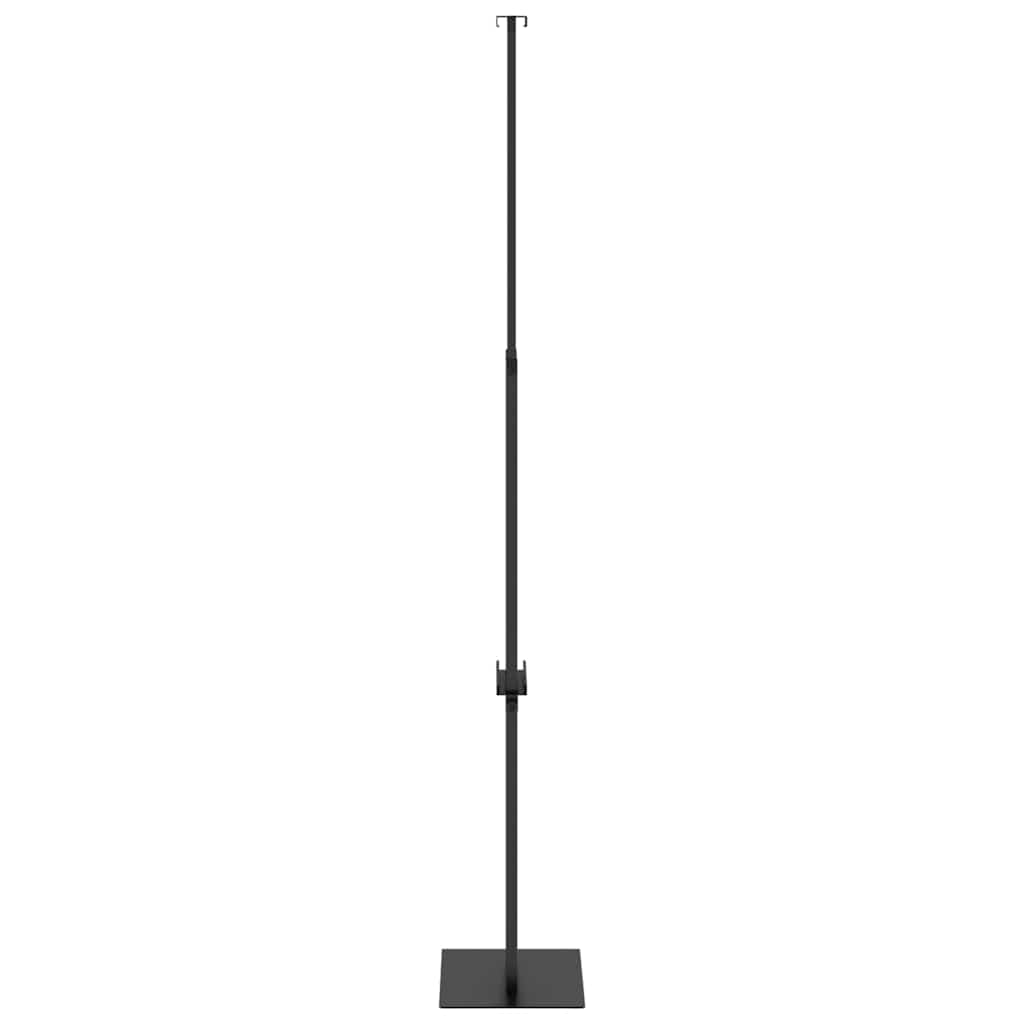 Messestände 2 stk. Schwarz 30 x 23,5 x 210 cm Stahl