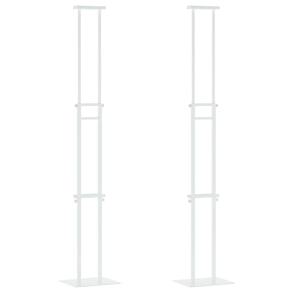 Messestände 2 stk. Weiß 30 x 23,5 x 210 cm Stahl