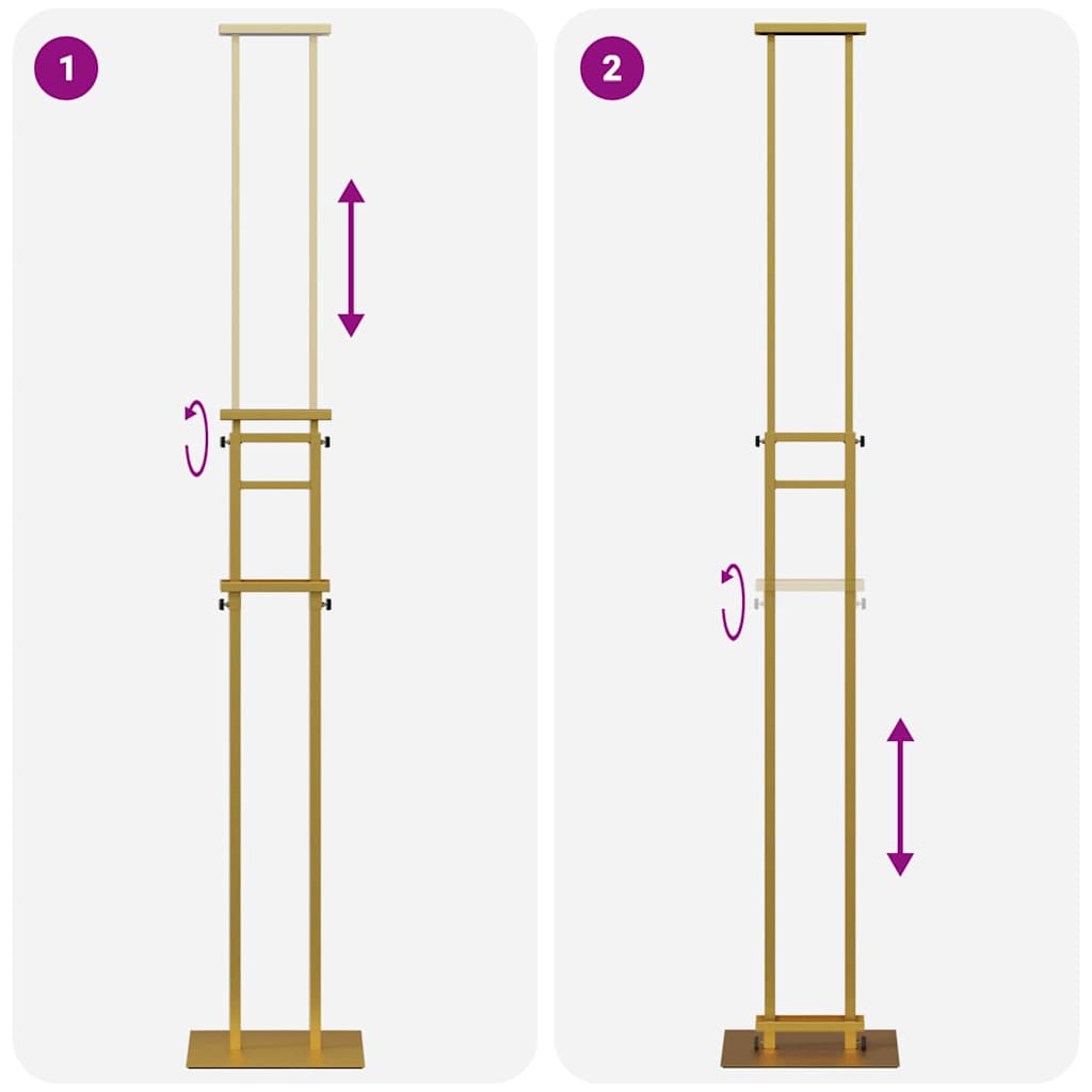 Messestände 2 stk. Gold 30 x 23,5 x 210 cm Stahl