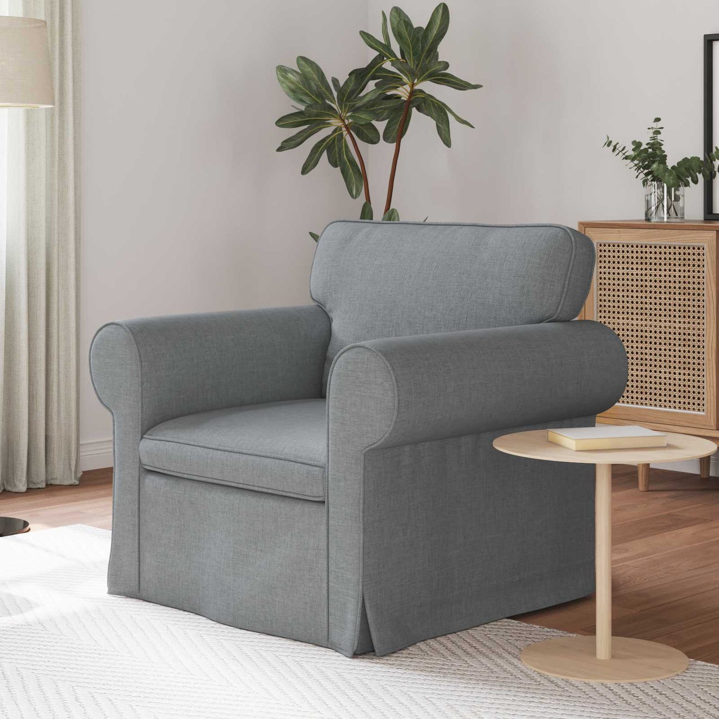 Sofa Hellgrau 95 x 82 x 80 cm Stoff