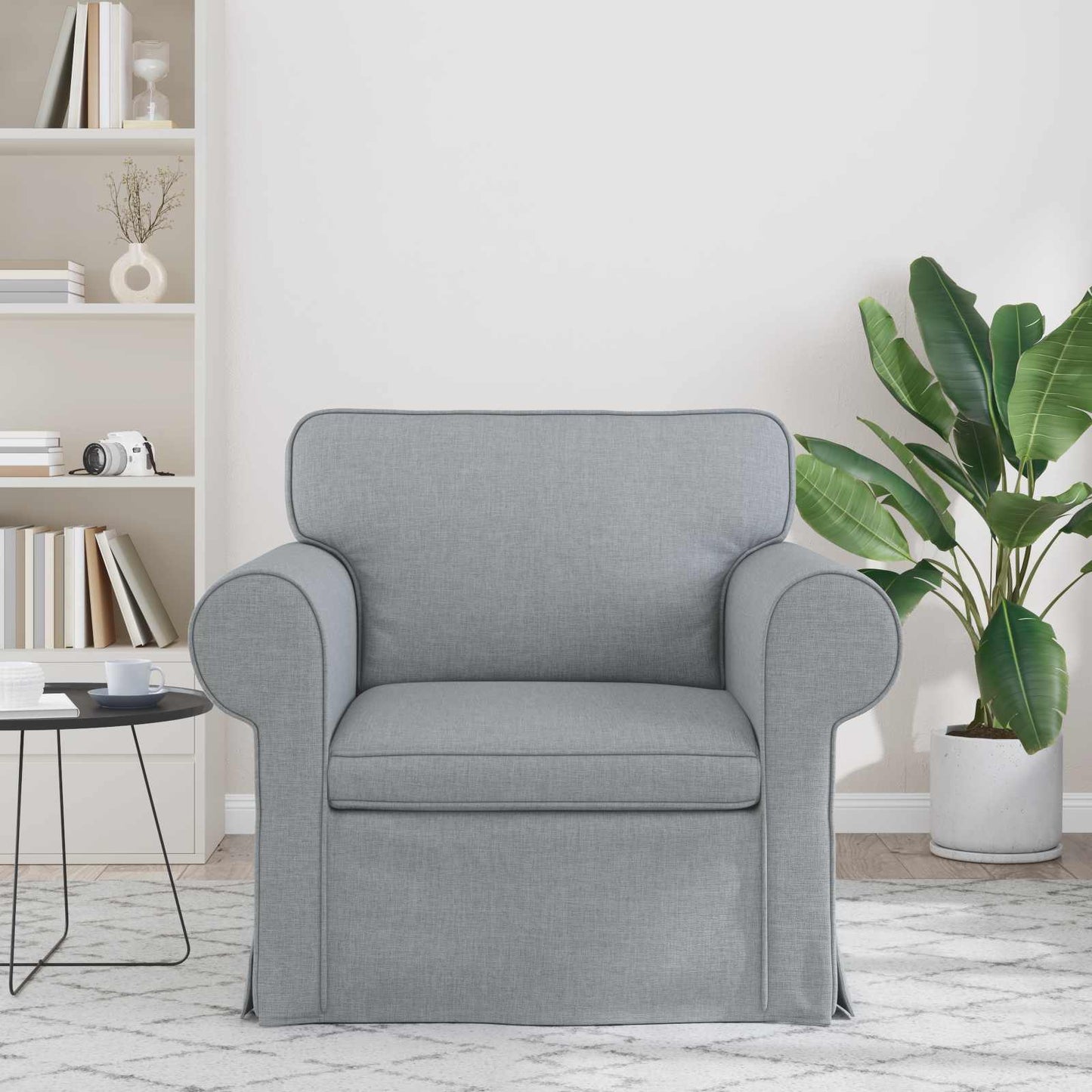 Sofa Hellgrau 95 x 82 x 80 cm Stoff