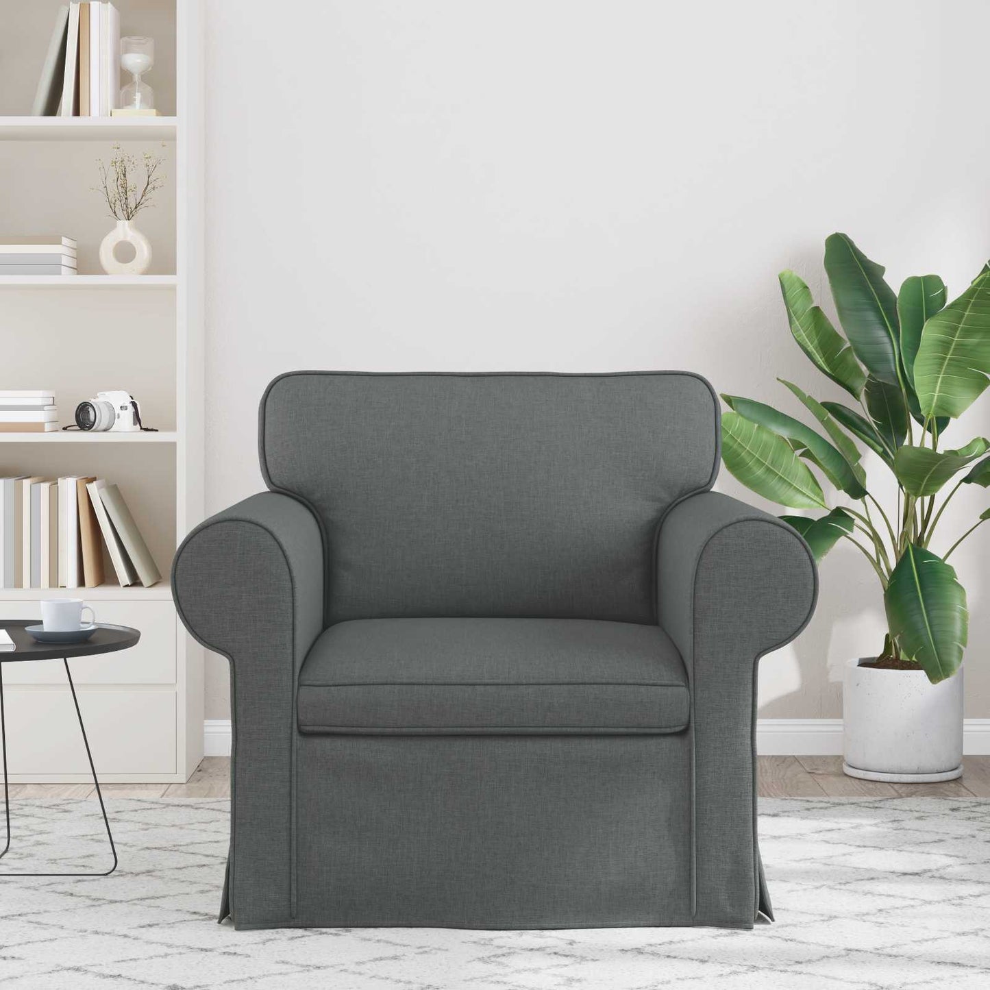 Sofa Dunkelgrau 95 x 82 x 80 cm Stoff