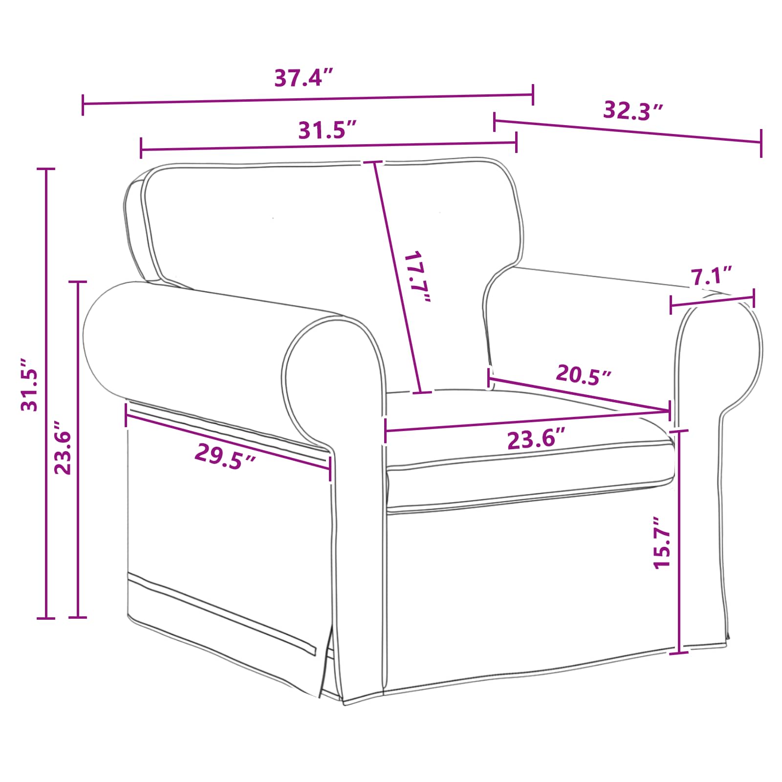 Sofa Dunkelgrau 95 x 82 x 80 cm Stoff