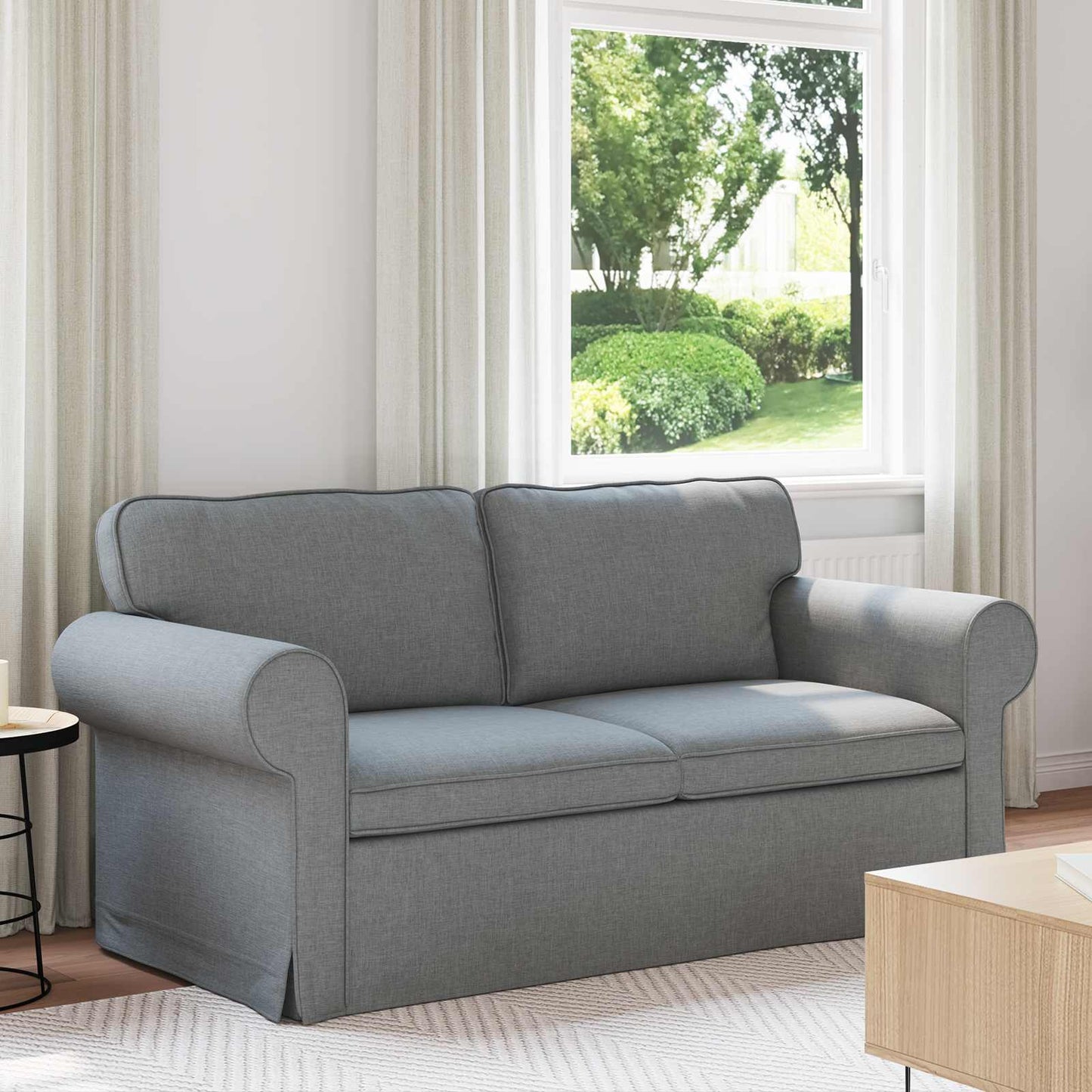 Sofa Hellgrau 175 x 82 x 80 cm Stoff