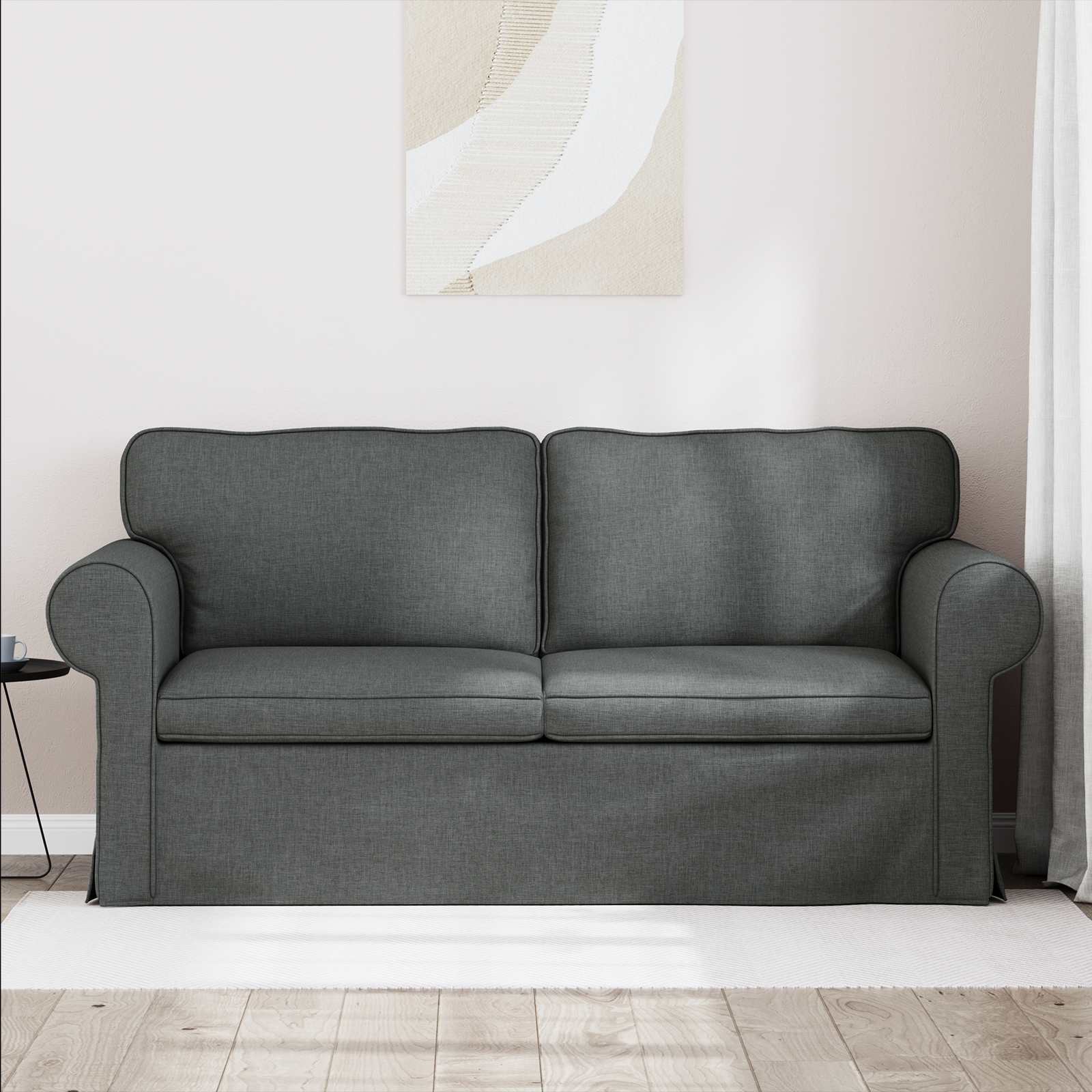 Sofa Dunkelgrau 175 x 82 x 80 cm Stoff