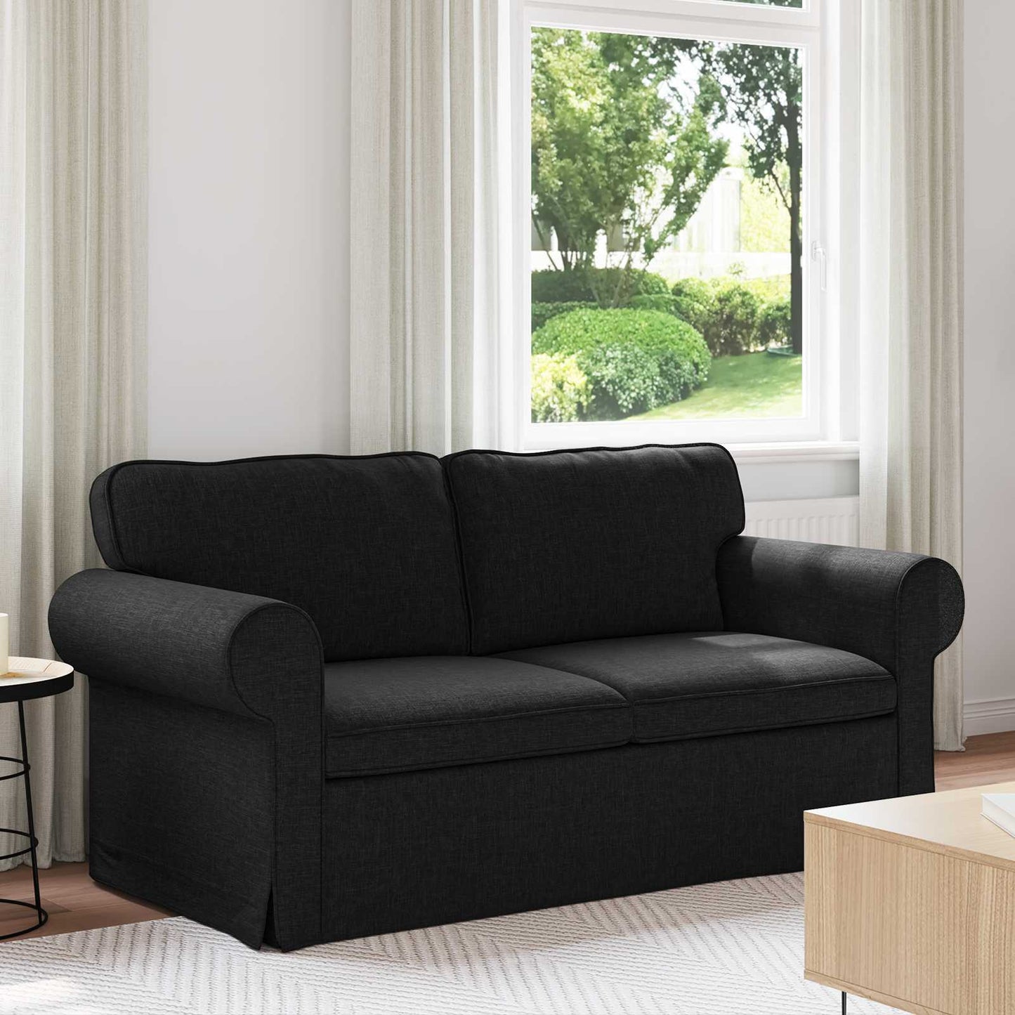 Sofa Schwarz 175 x 82 x 80 cm Stoff