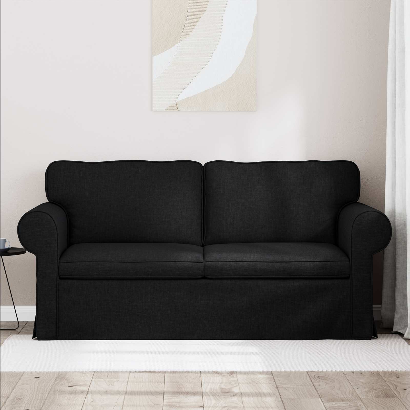 Sofa Schwarz 175 x 82 x 80 cm Stoff