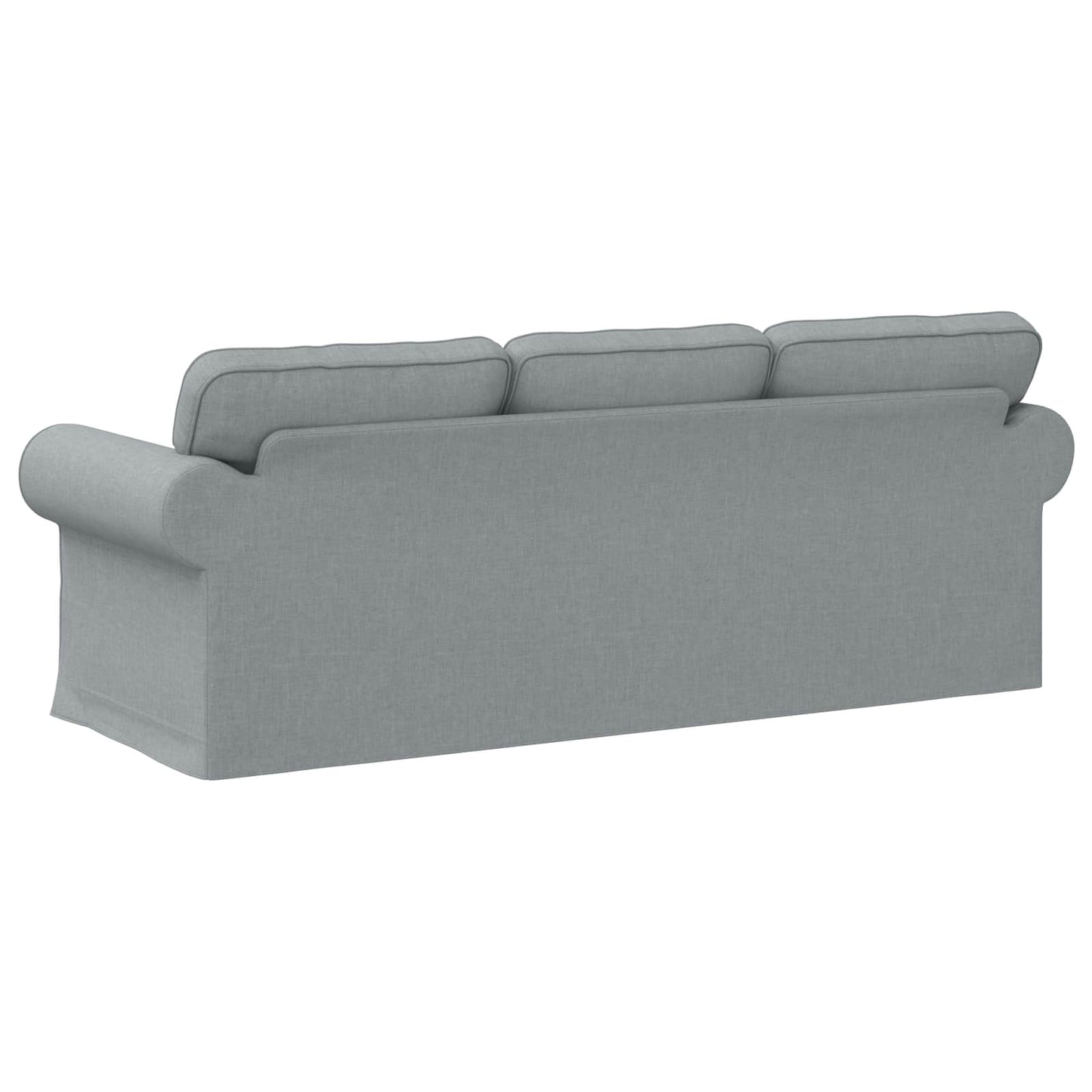 Sofa Hellgrau 215 x 82 x 80 cm Stoff
