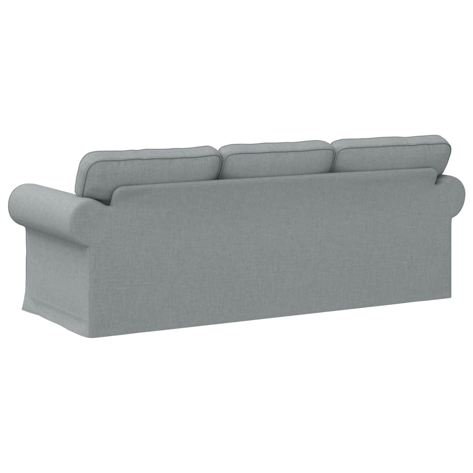 Sofa Hellgrau 215 x 82 x 80 cm Stoff