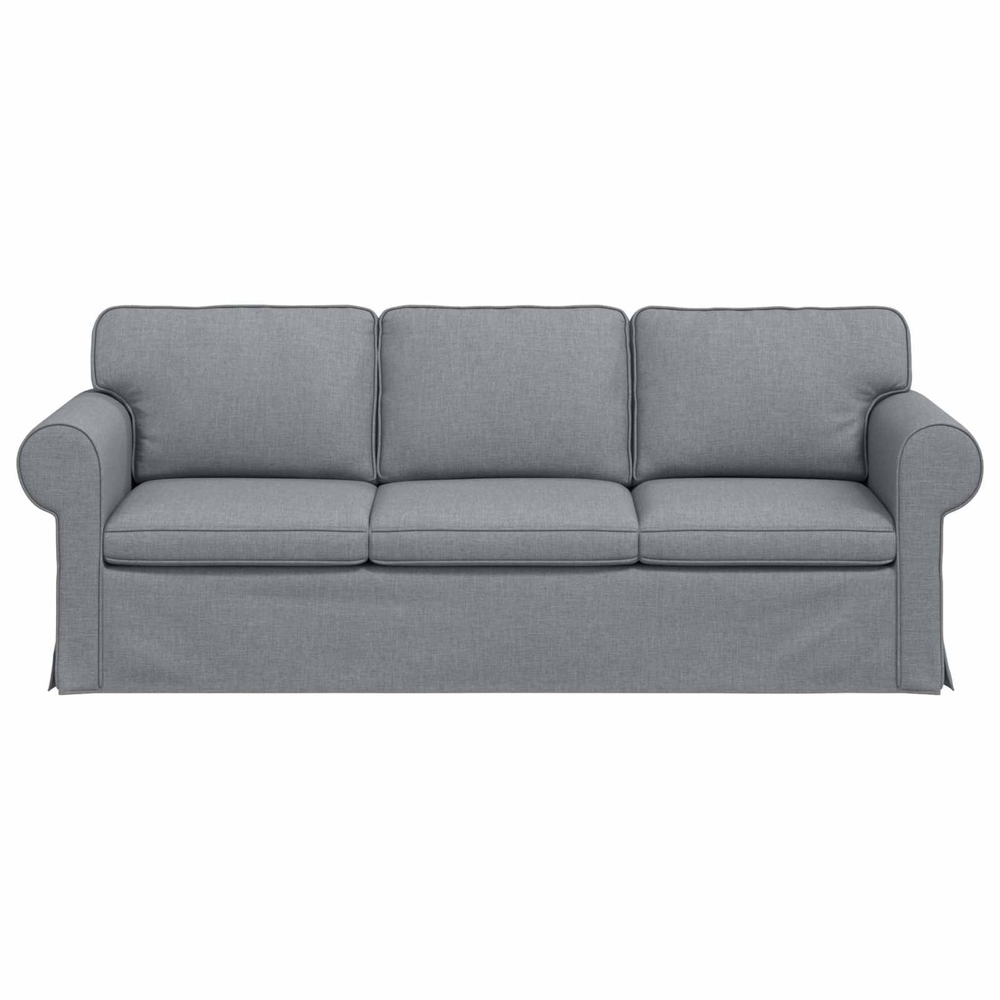Sofa Hellgrau 215 x 82 x 80 cm Stoff
