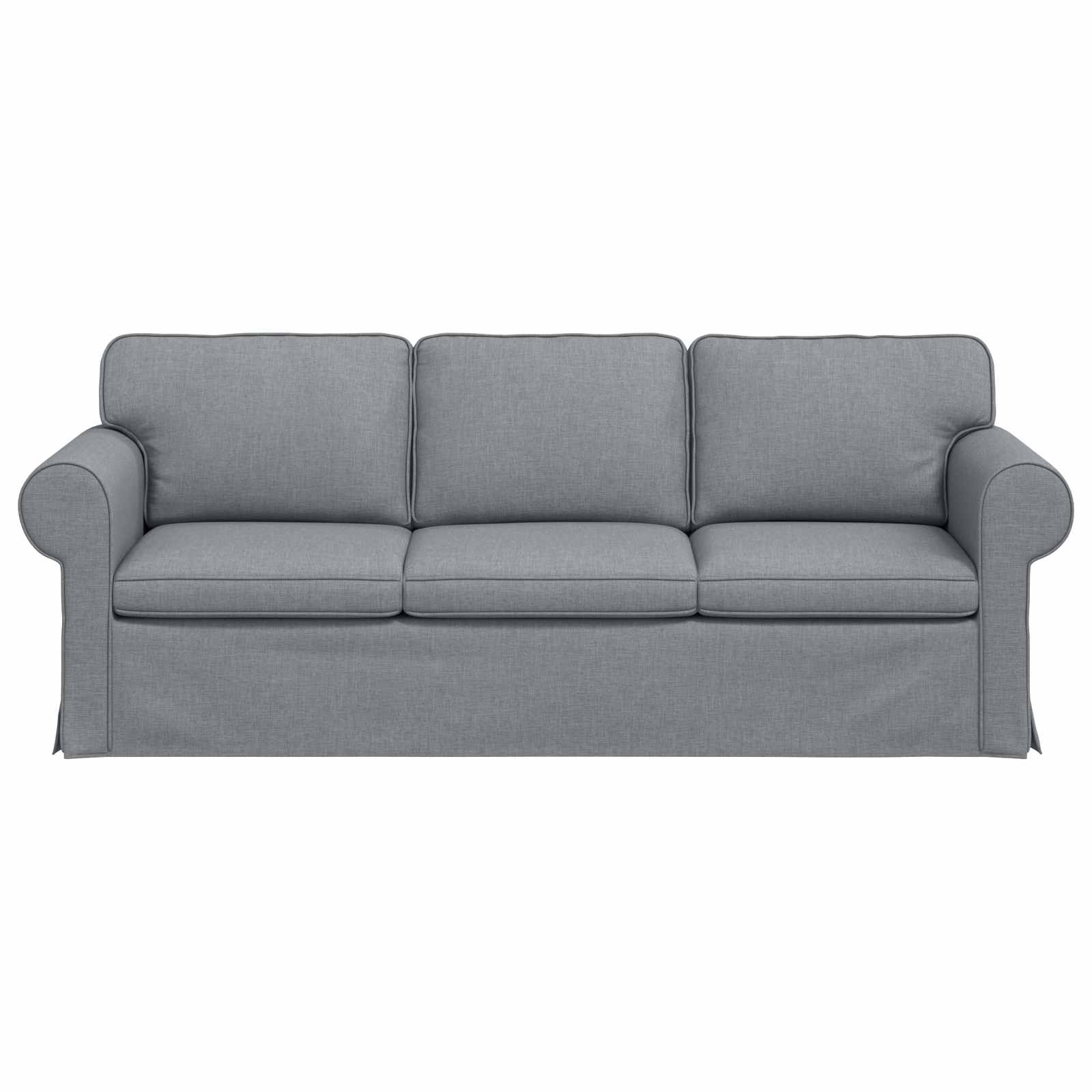 Sofa Hellgrau 215 x 82 x 80 cm Stoff