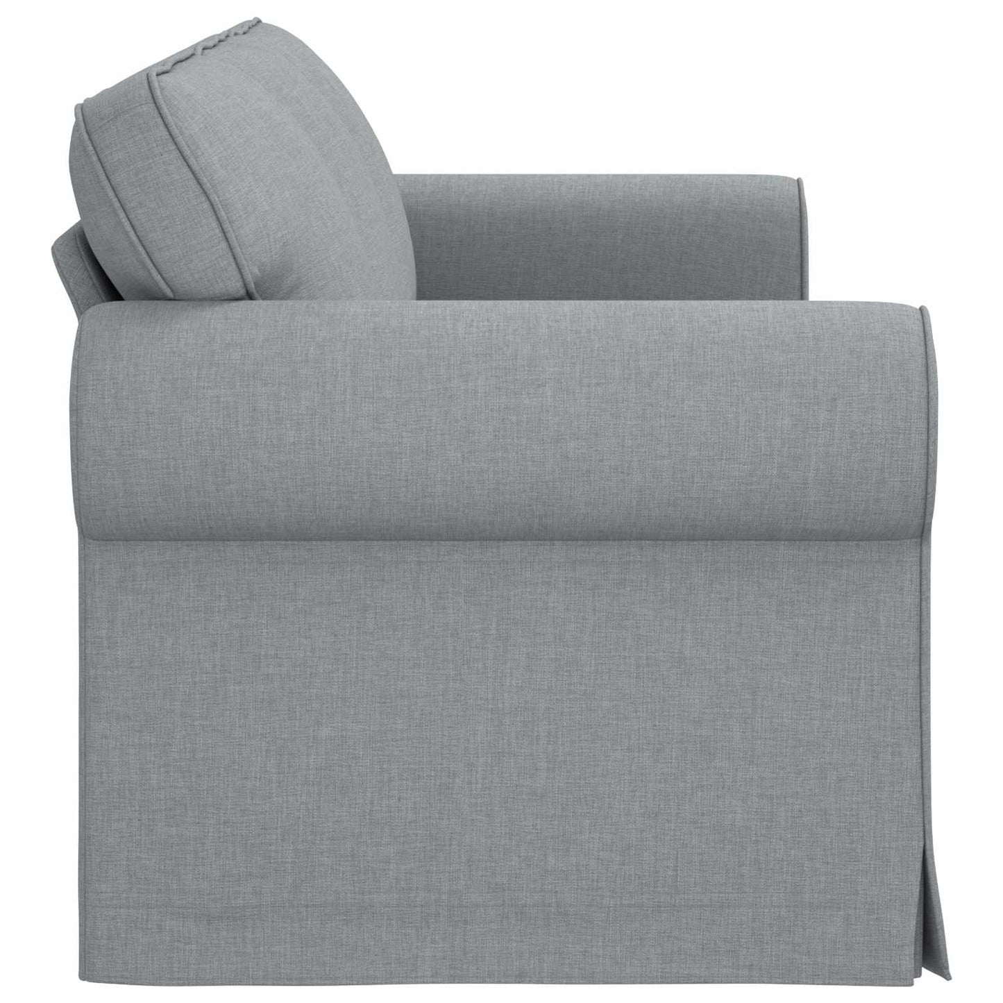 Sofa Hellgrau 215 x 82 x 80 cm Stoff