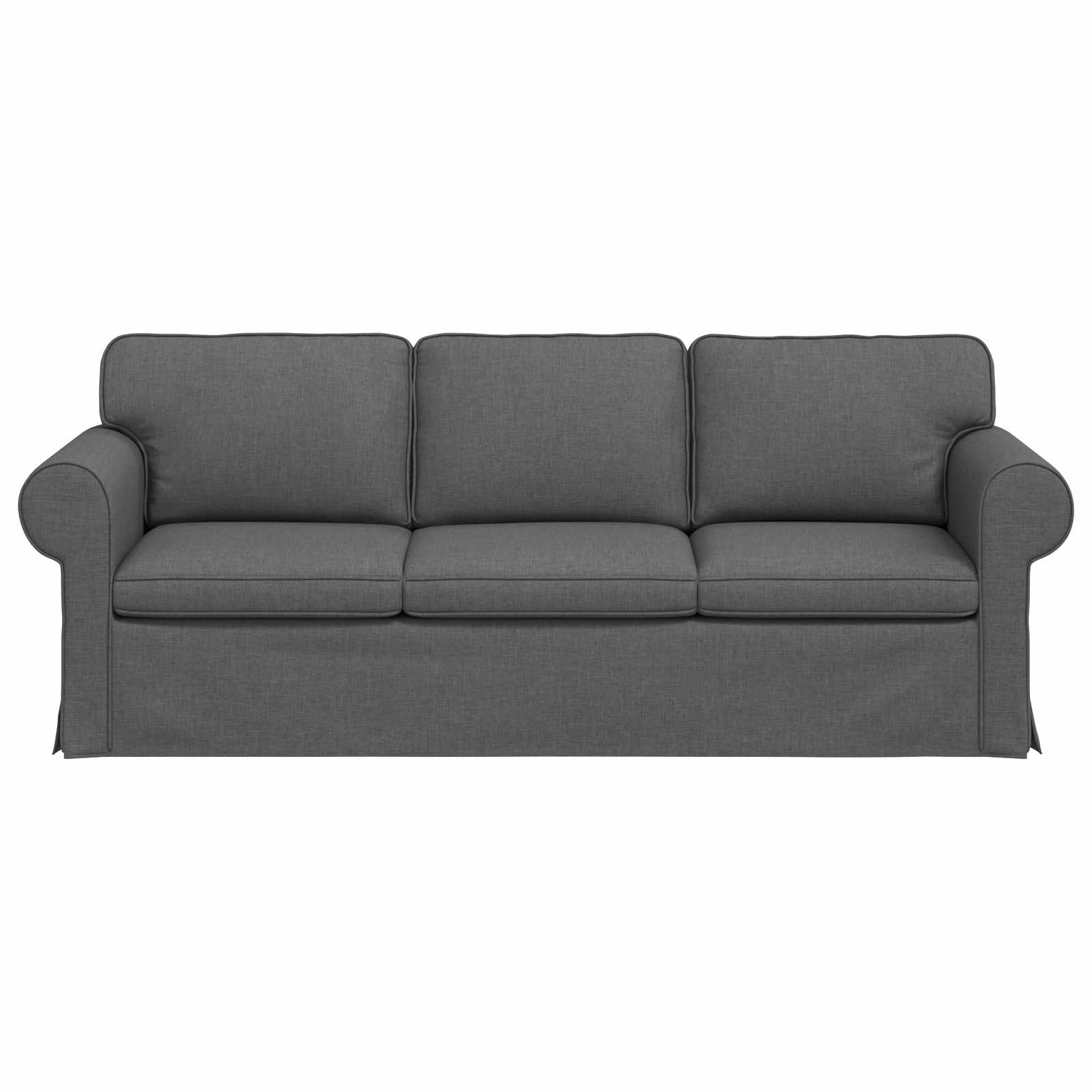 Sofa Dunkelgrau 215 x 82 x 80 cm Stoff