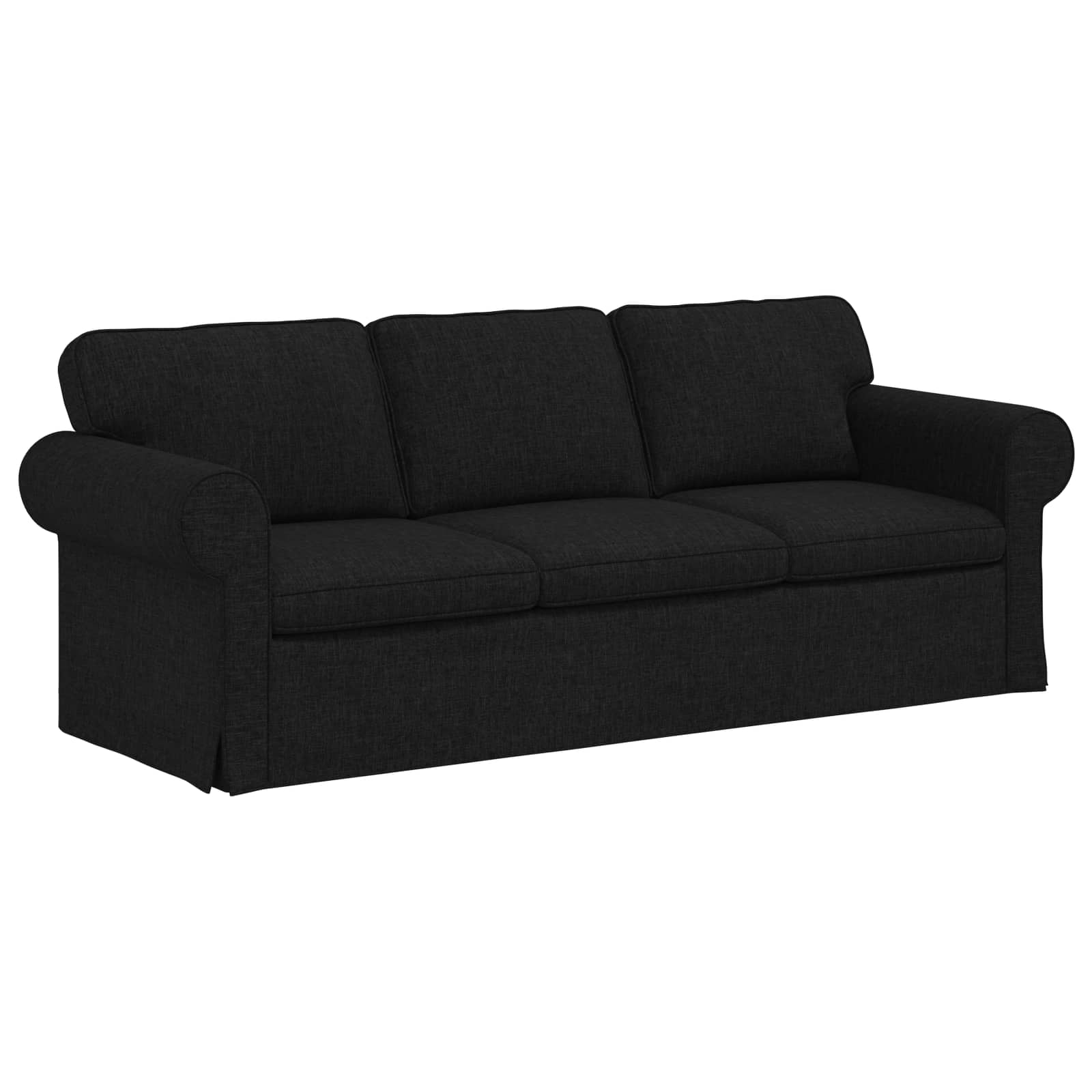Sofa Schwarz 215 x 82 x 80 cm Stoff