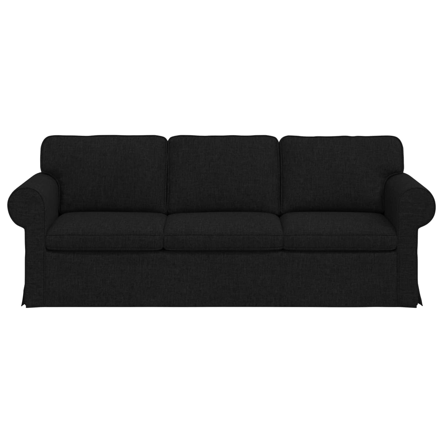 Sofa Schwarz 215 x 82 x 80 cm Stoff