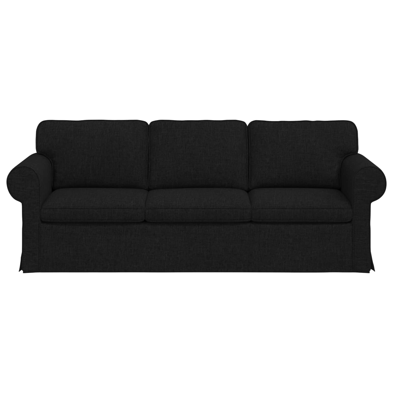 Sofa Schwarz 215 x 82 x 80 cm Stoff