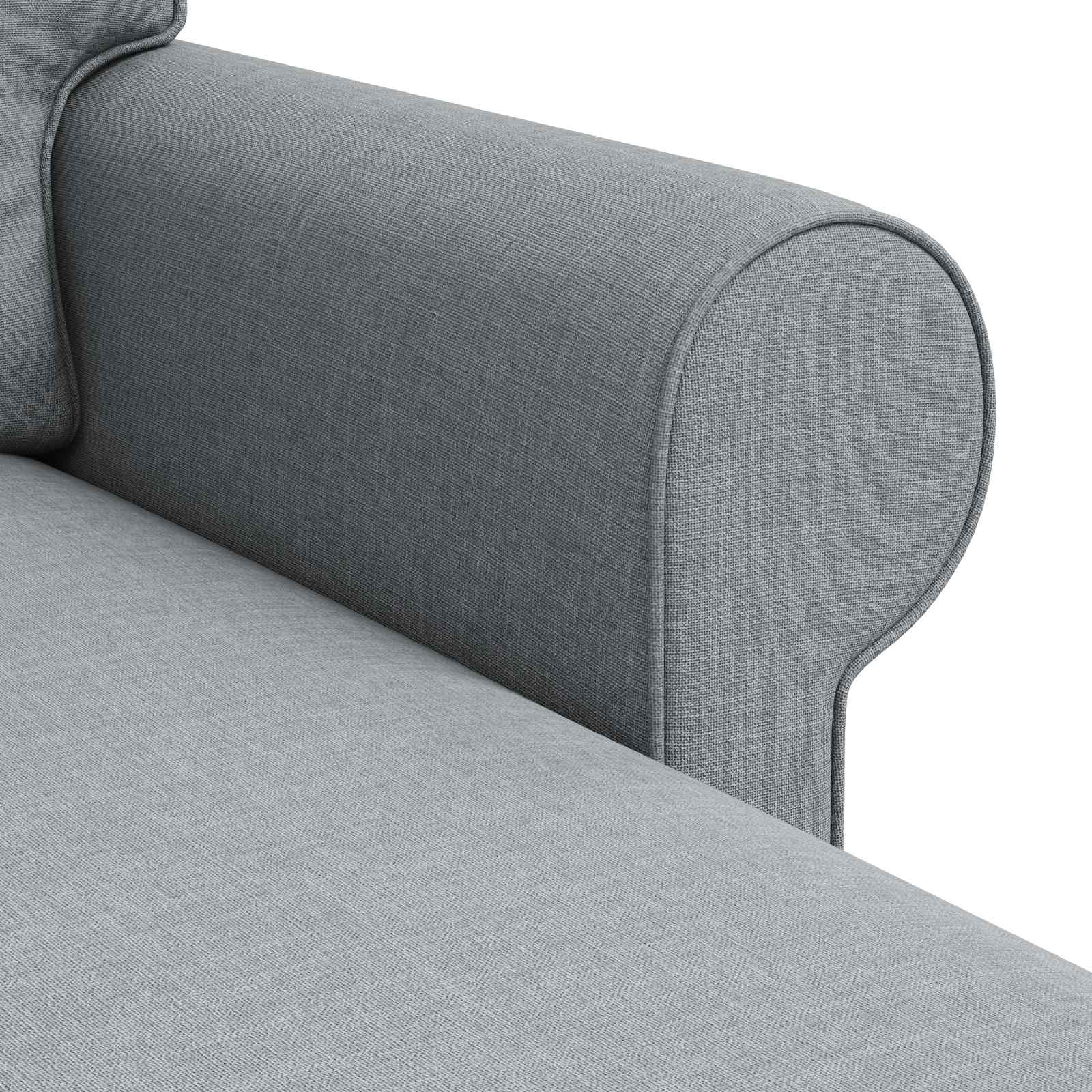 Sofa Hellgrau 195 x 138 x 80 cm Stoff