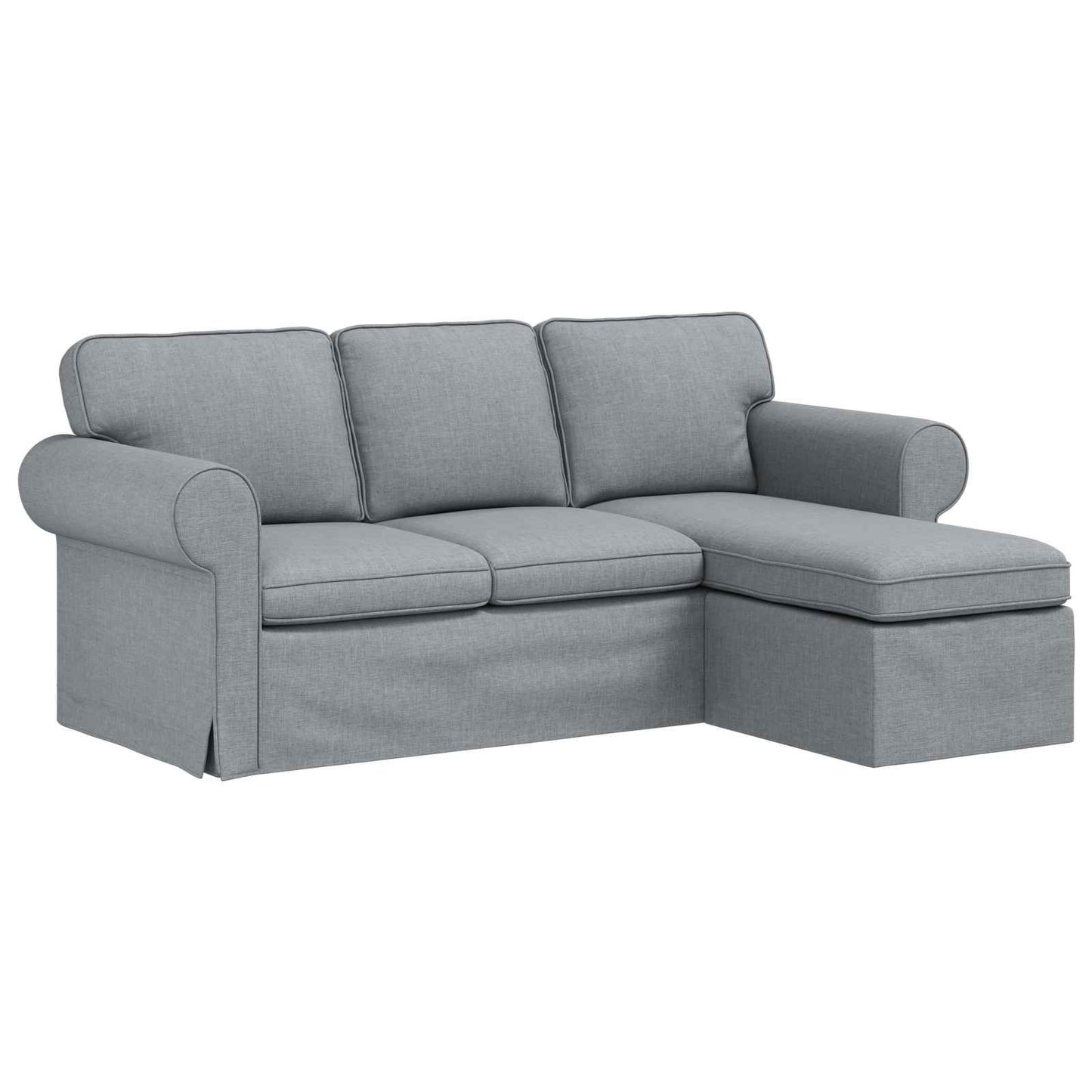 Sofa Hellgrau 195 x 138 x 80 cm Stoff