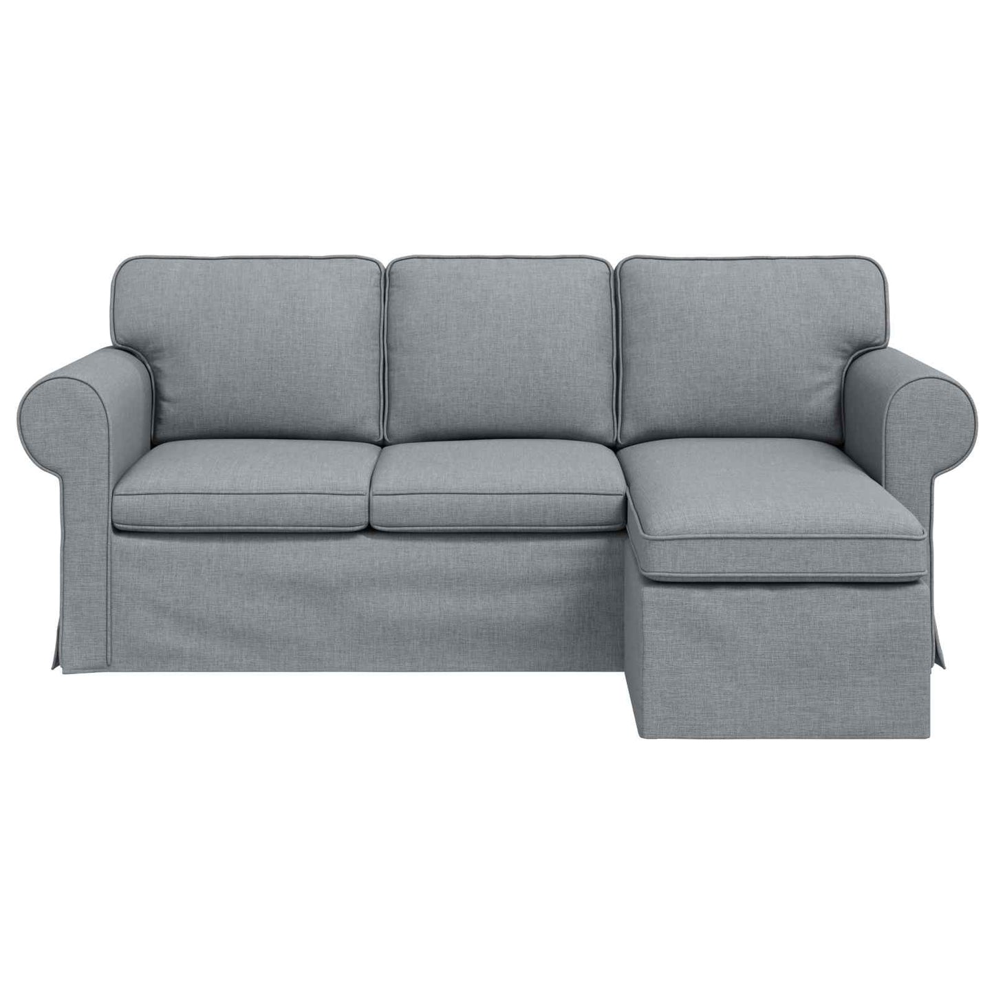 Sofa Hellgrau 195 x 138 x 80 cm Stoff