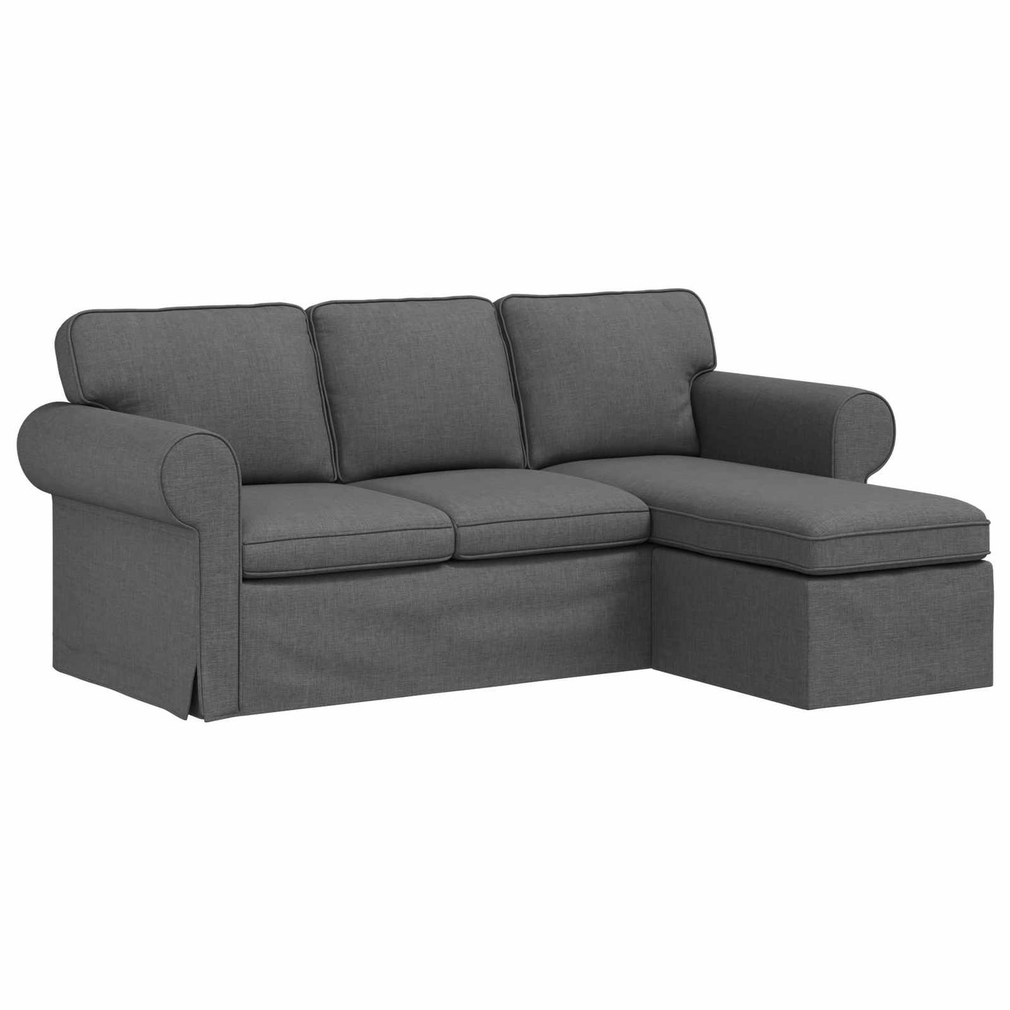 Sofa Dunkelgrau 195 x 138 x 80 cm Stoff