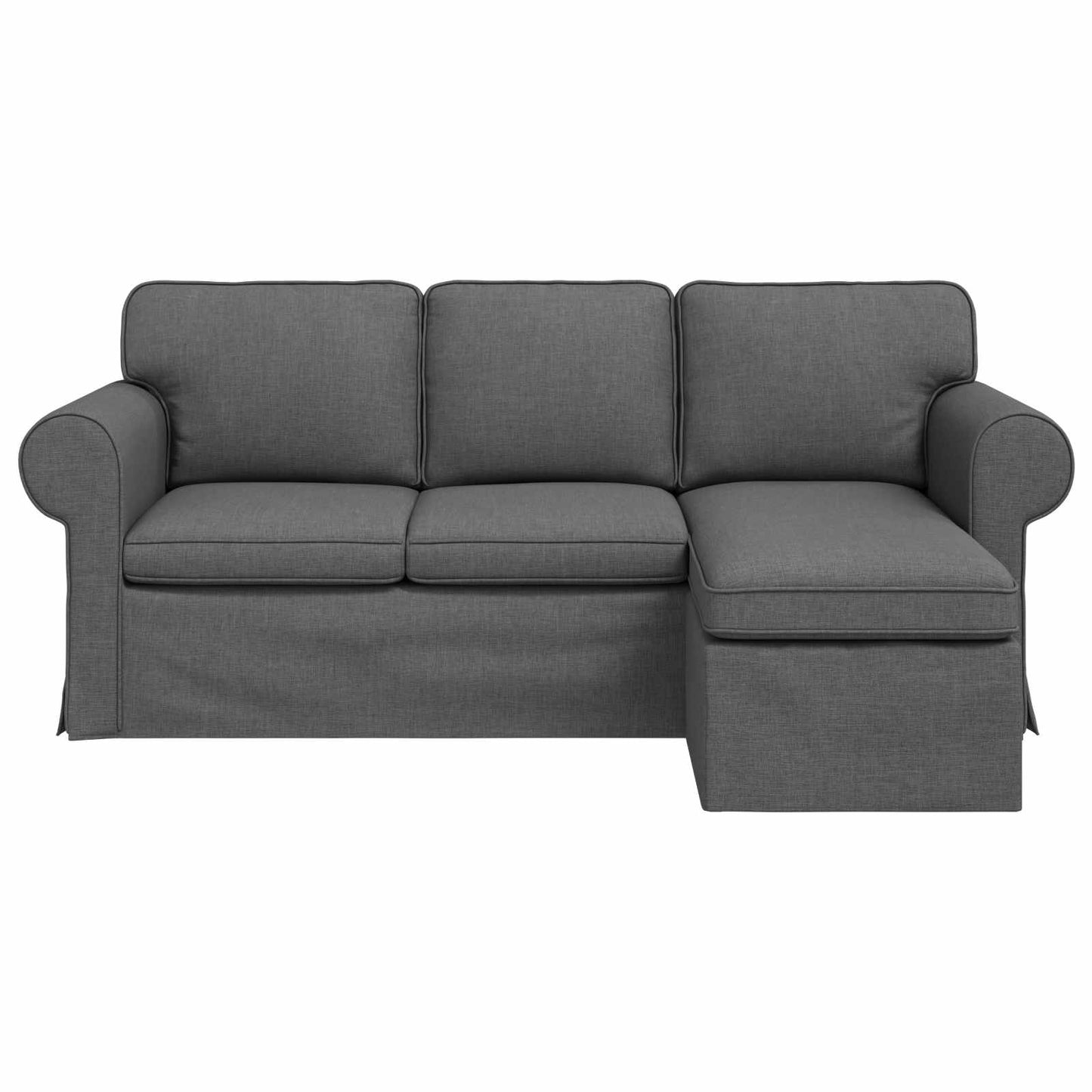 Sofa Dunkelgrau 195 x 138 x 80 cm Stoff