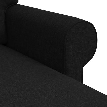 Sofa Schwarz 195 x 138 x 80 cm Stoff