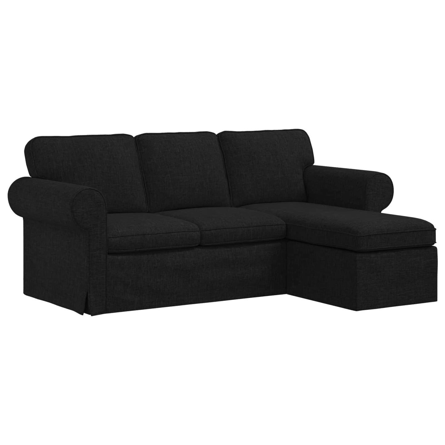 Sofa Schwarz 195 x 138 x 80 cm Stoff